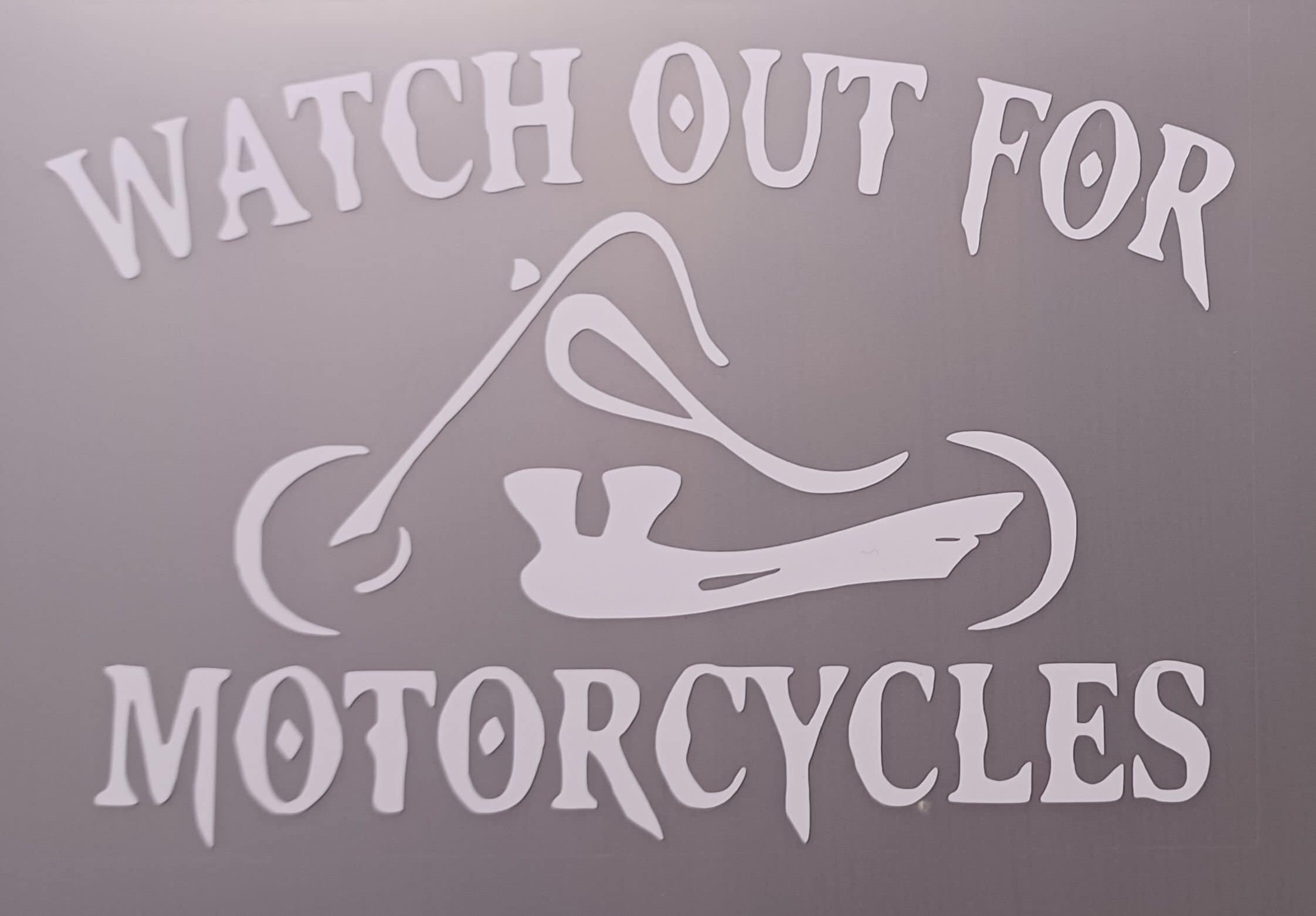 Watch Out for Motorcycles Diecut Vinyl Decal / Sticker Etsy