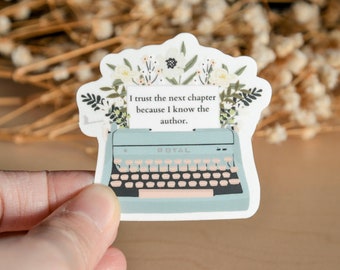 Typewriter Design Christian Waterproof Vinyl Sticker| Faith Sticker| Christian Quote Sticker