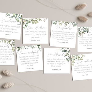 Christian Affirmation Scripture Cards | Printable