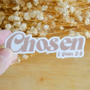 Chosen Waterproof Christian Vinyl Sticker