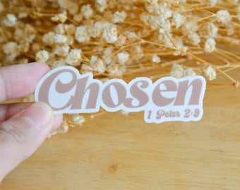 Chosen Waterproof Christian Vinyl Sticker