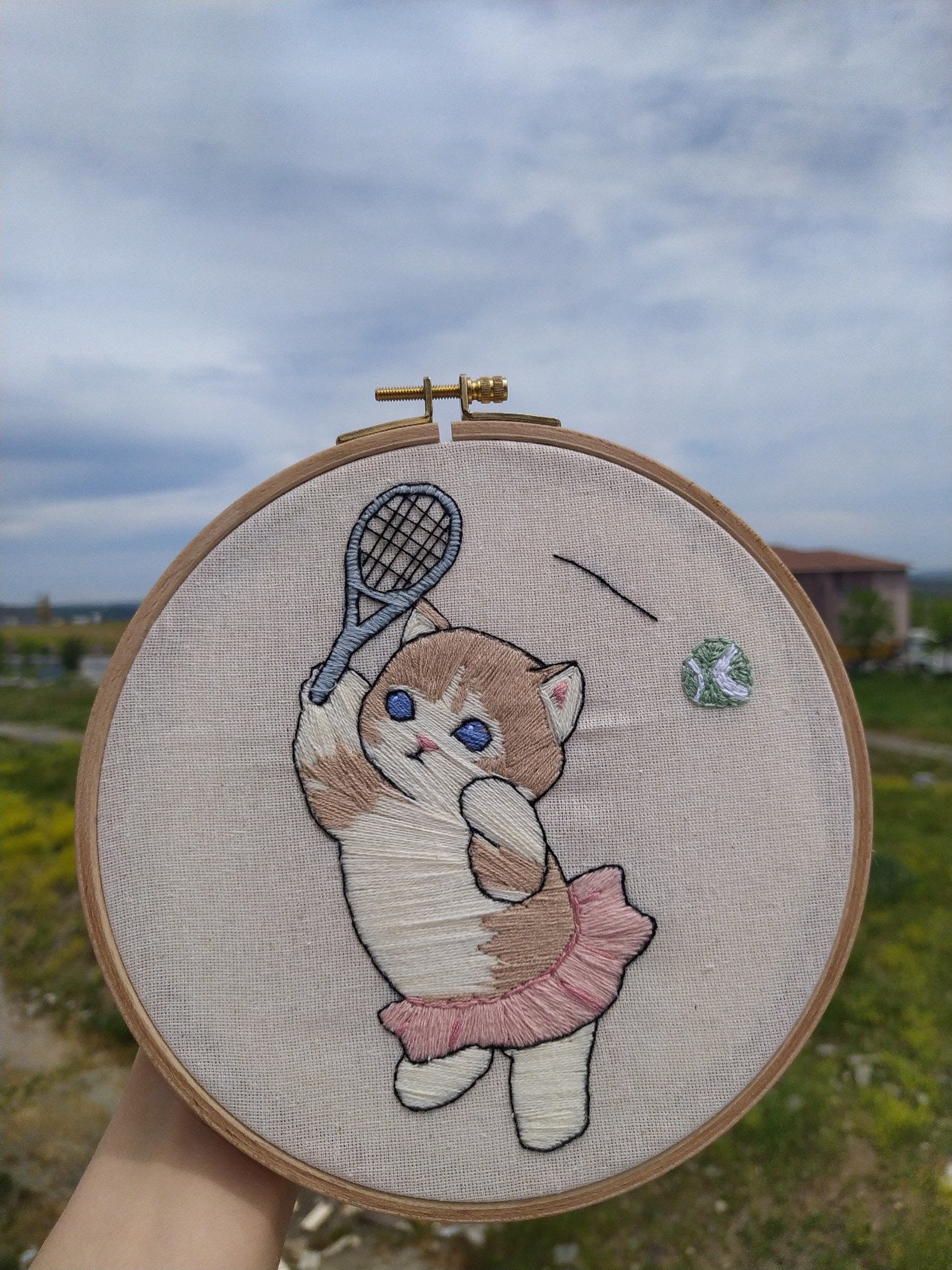 Cat EmbroideryModern Embroidery DesignHoop ArtGirls Hoop Etsy