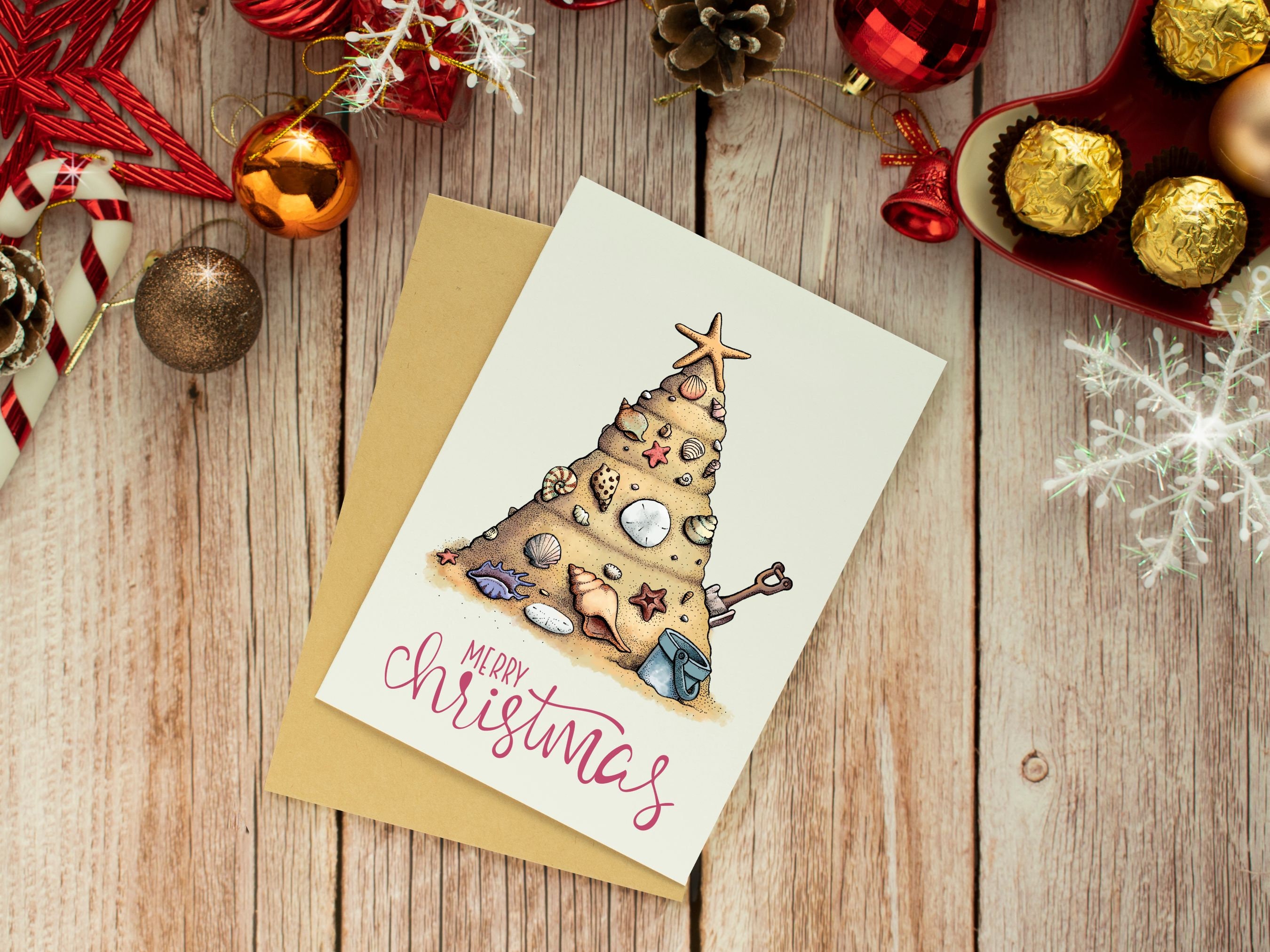 Sandcastle Christmas Tree Card - Il Fullxfull.5599678695 Ri08 