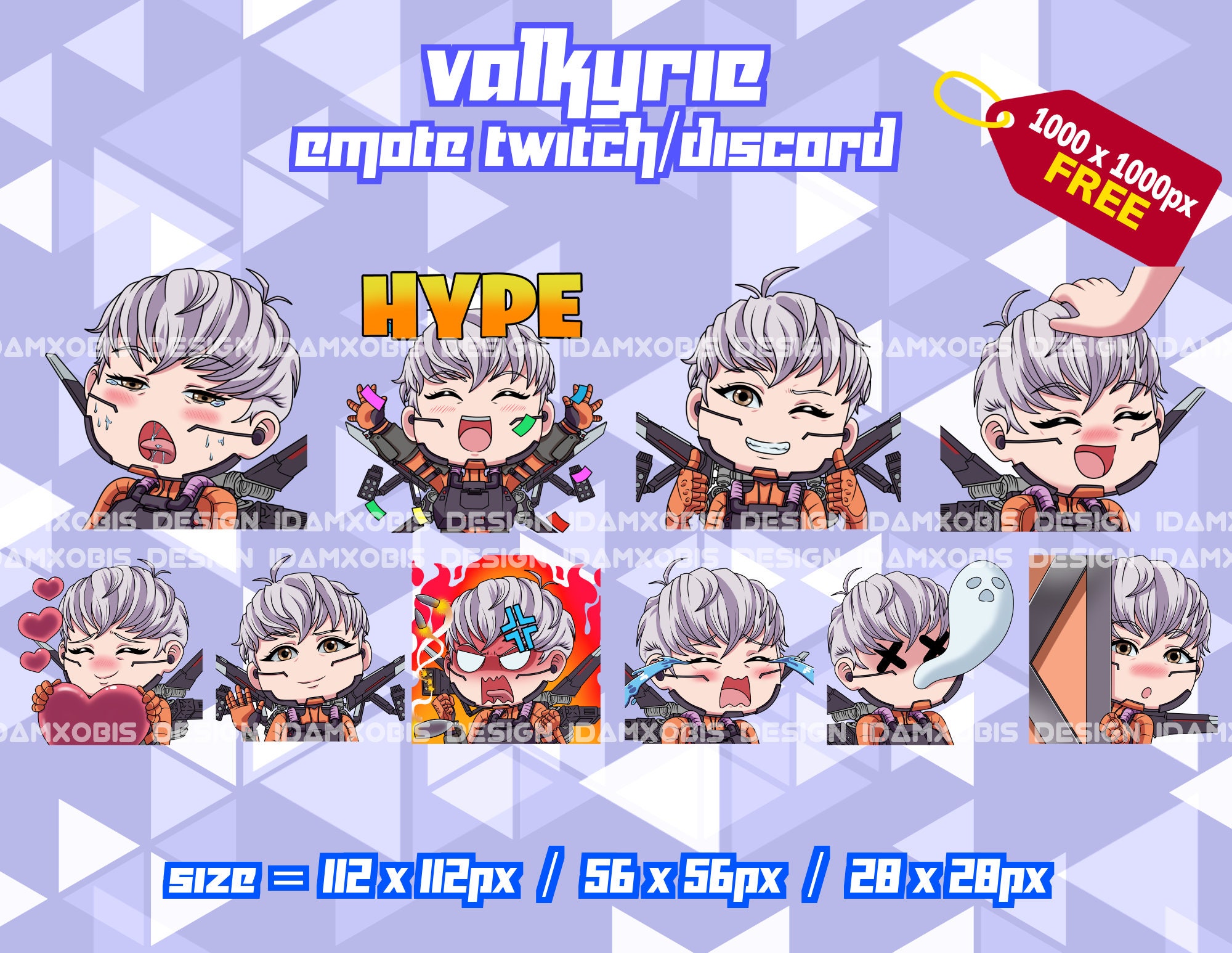 Valkyrie Emotes Apex Legends, Valkyrie Twitch Emotes, Twitch Emotes ...
