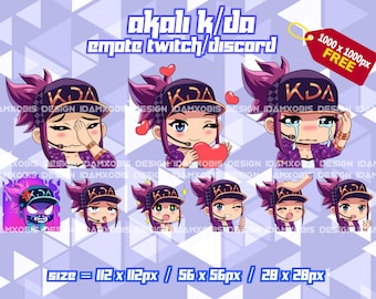 Akali Laegue of legends KDA, K/DA Pack, Akali Laegue of legends Twitch Emotes, Twitch Emotes Streamer, Discord Emotes, Akali Emotes Pack