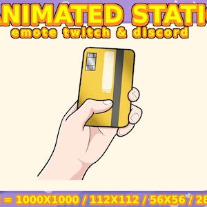 Animated Credit Card, Static Emotes, Static Emotes, Twitch Emotes Streamer, Discord Emotes, Static Twitch Emotes