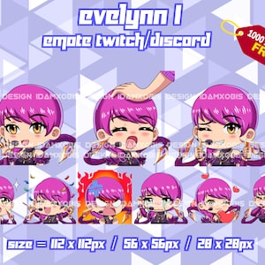 Evelynn Laegue of legends Twitch Emotes Pack,  Laegue of legends Twitch Emotes, Twitch Emotes Streamer, Discord Emotes, Evelyn Emotes Pack