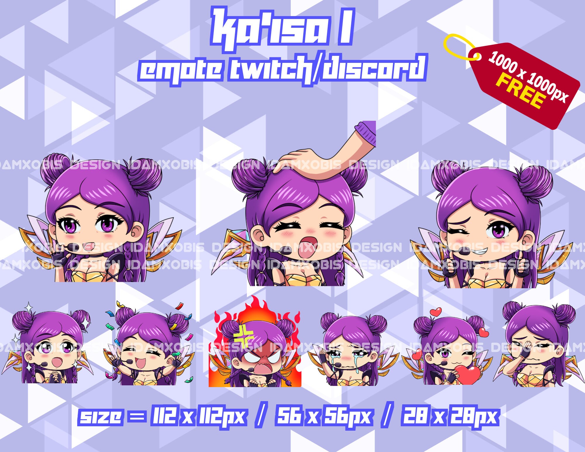 Kai'sa Laegue of legends Twitch Emotes Pack, Laegue of legends Twitch ...