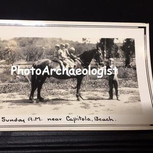 1930&#39;s Capitola Beach Children on Their Horse