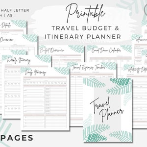 Utskrivbar reseplanerare | Resplanplanerare | Semesterplanerare | Planeringsinsats | Digital reseplanerare | Semester | A4 A5 PDF