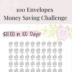 100 envelope challenge chart free printable 100 envelope challenge chart free printable