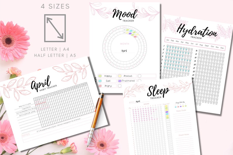 Wellness Tracker Habit Tracker Mood Tracker Sleep - Etsy Canada
