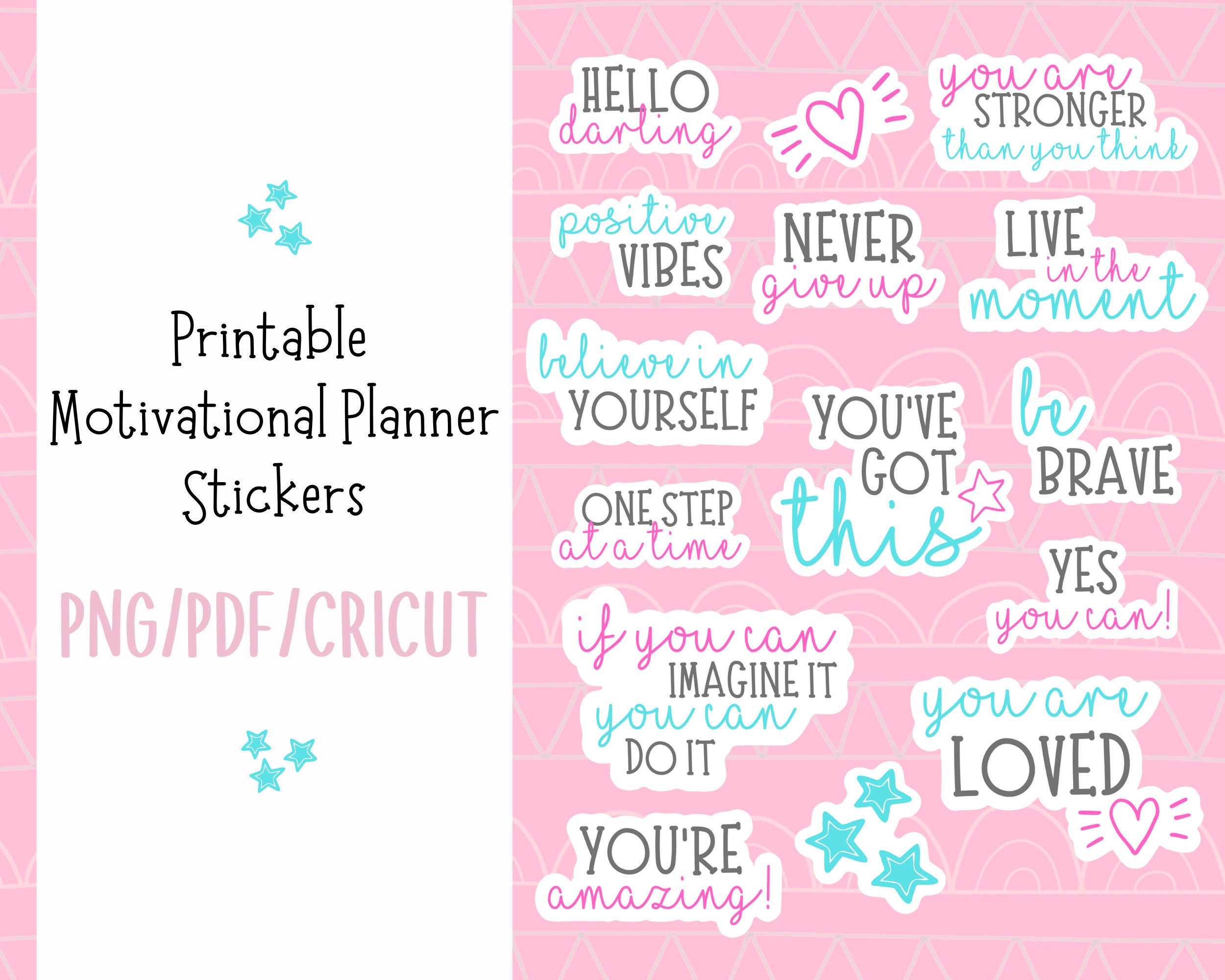 480 Counts Inspirational Quotes Words Stickers Inspiring Planner Stickers Encouraging Stickers Motivational Encouragement Stickers for Book Phone