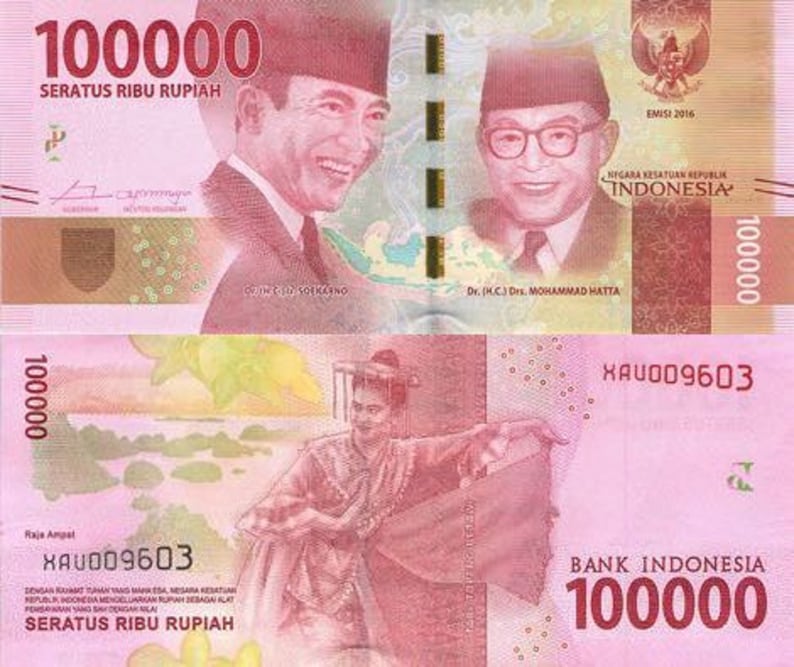 Indo Rupiah 10 X 100000 IDR Indonesian Currency Banknote Etsy indo-rupiah-10-x-100000-idr-indonesian-currency-banknote-etsy