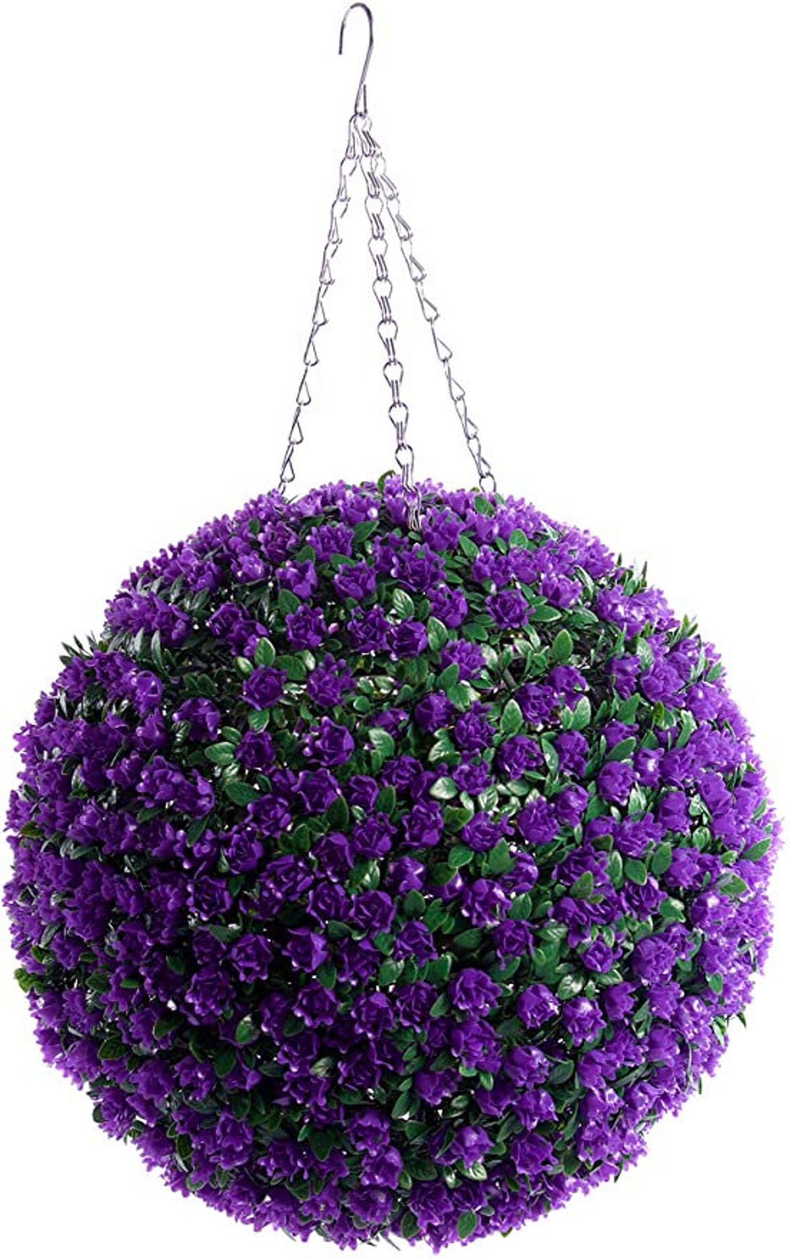 Purple Balls 20cm Topiary Plant Garden Deco Faux Etsy