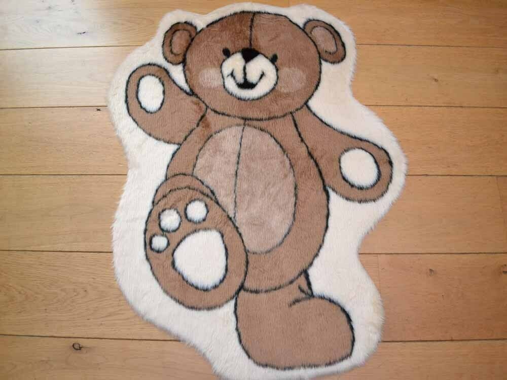 Bear rug 75cm x 92cm carpet birthday gift kids Floor Etsy