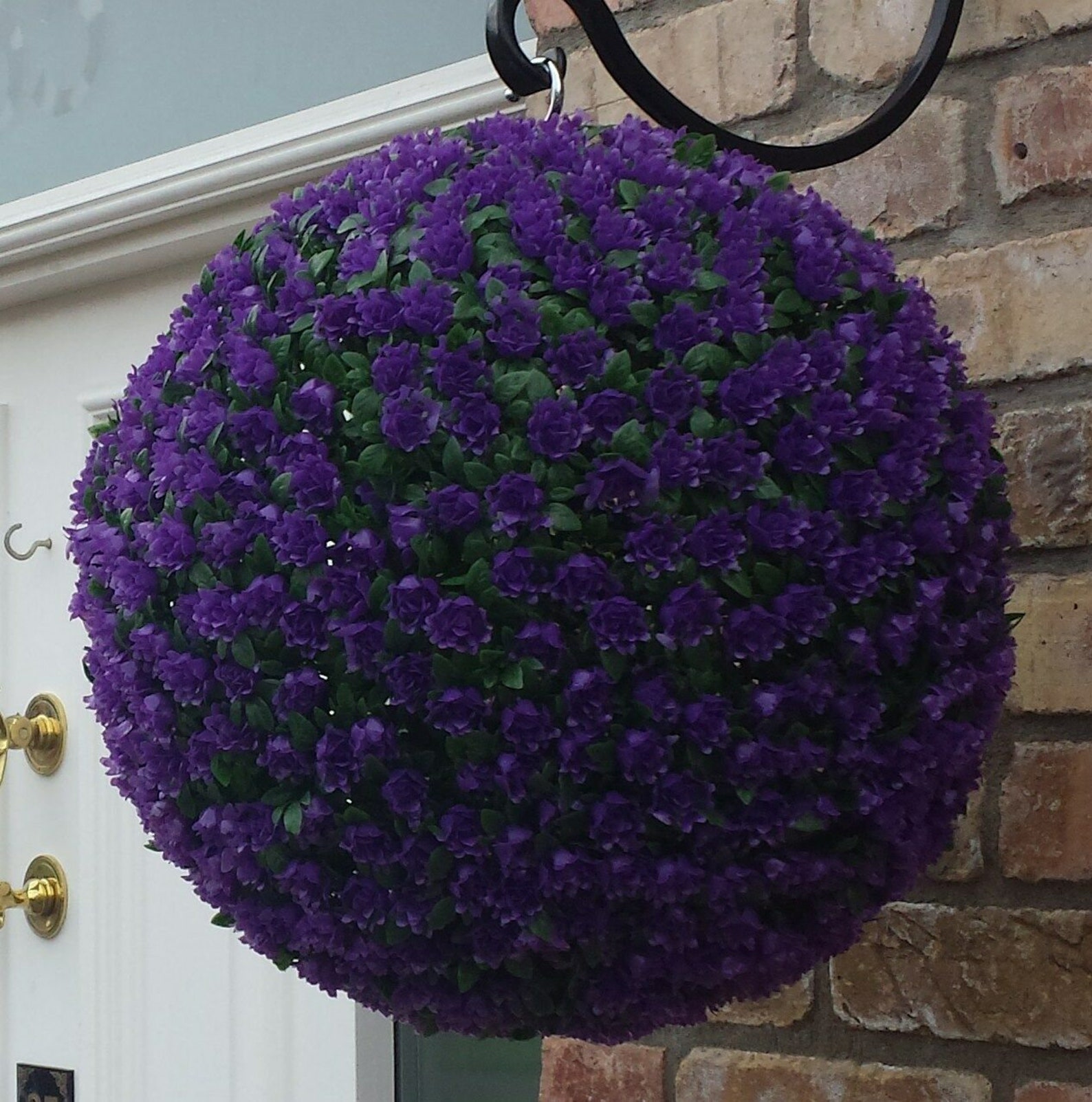 Purple Balls 20cm Topiary Plant Garden Deco Faux Etsy