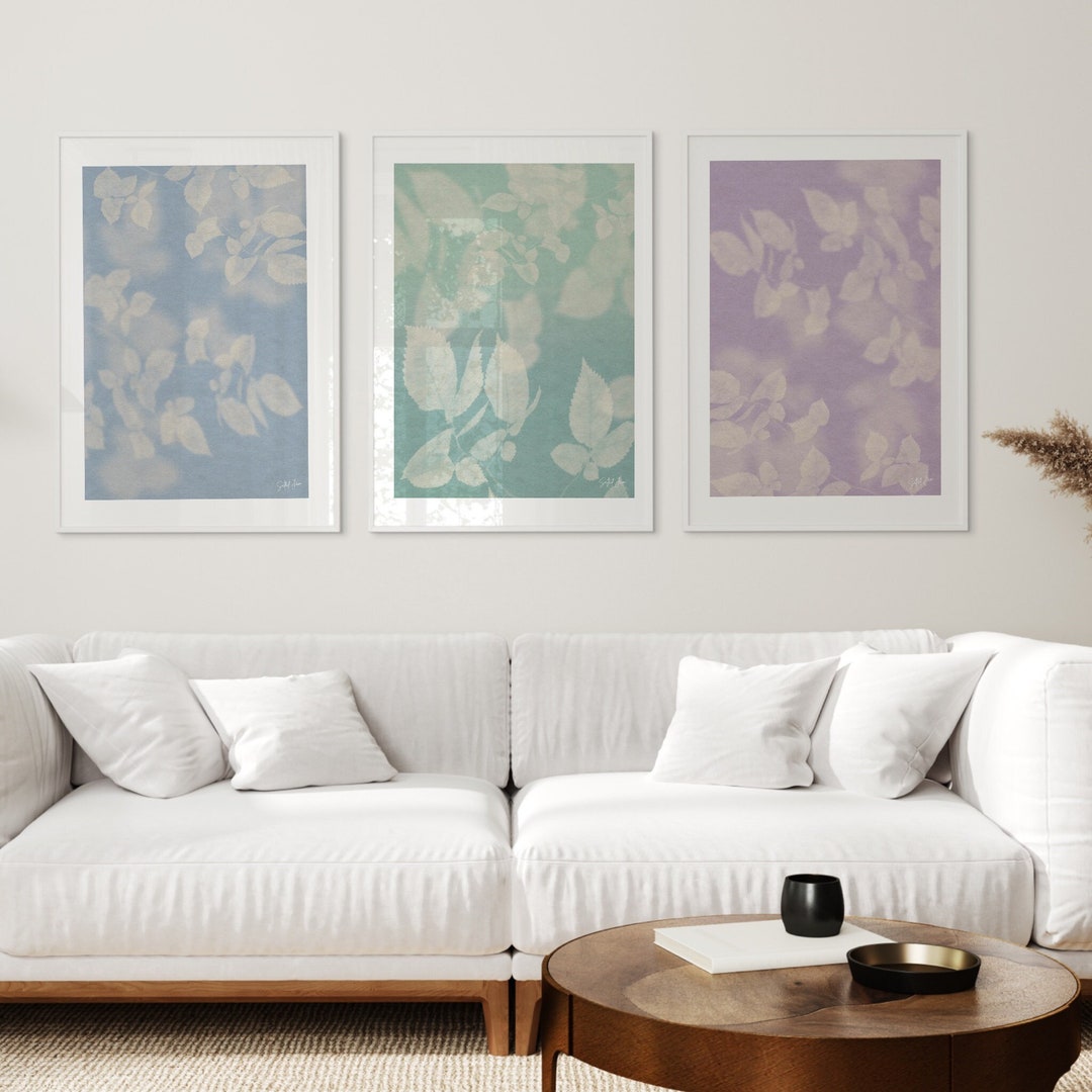 Set of 3 Wildflower Prints Floral Instant Art Printable Art Line Art ...