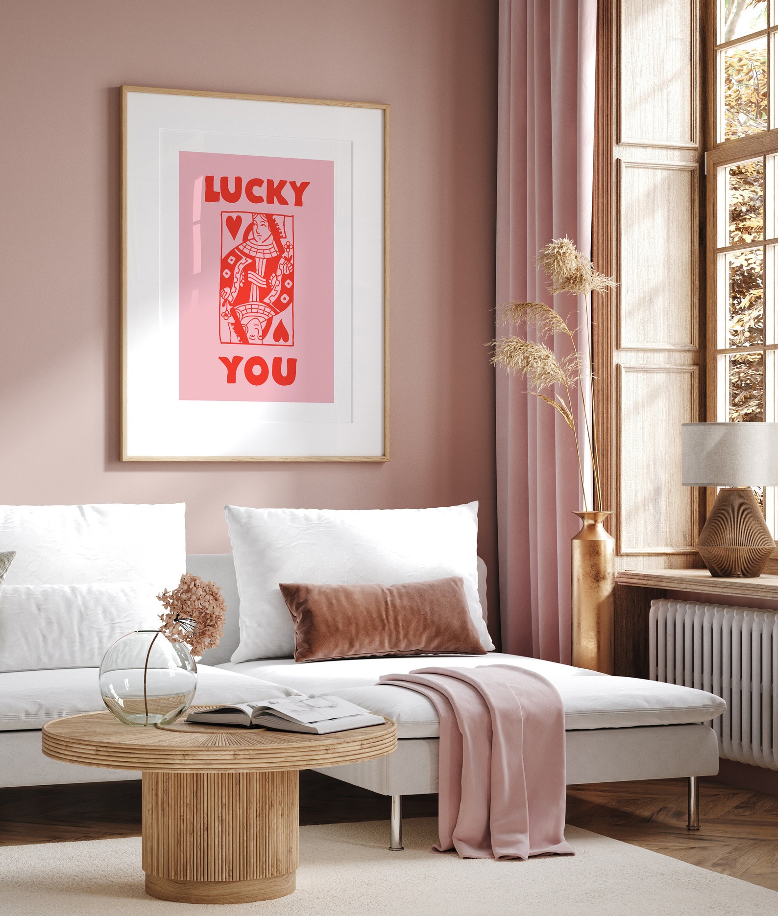 Vintage Cute Pink Wall Art Pink Room Decor Romantic Wall - Etsy