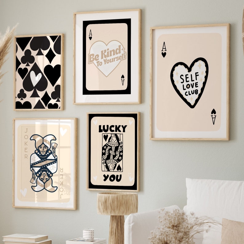Trendy Retro Wall Art Set of 9 Retro Trendy Aesthetic Print Etsy