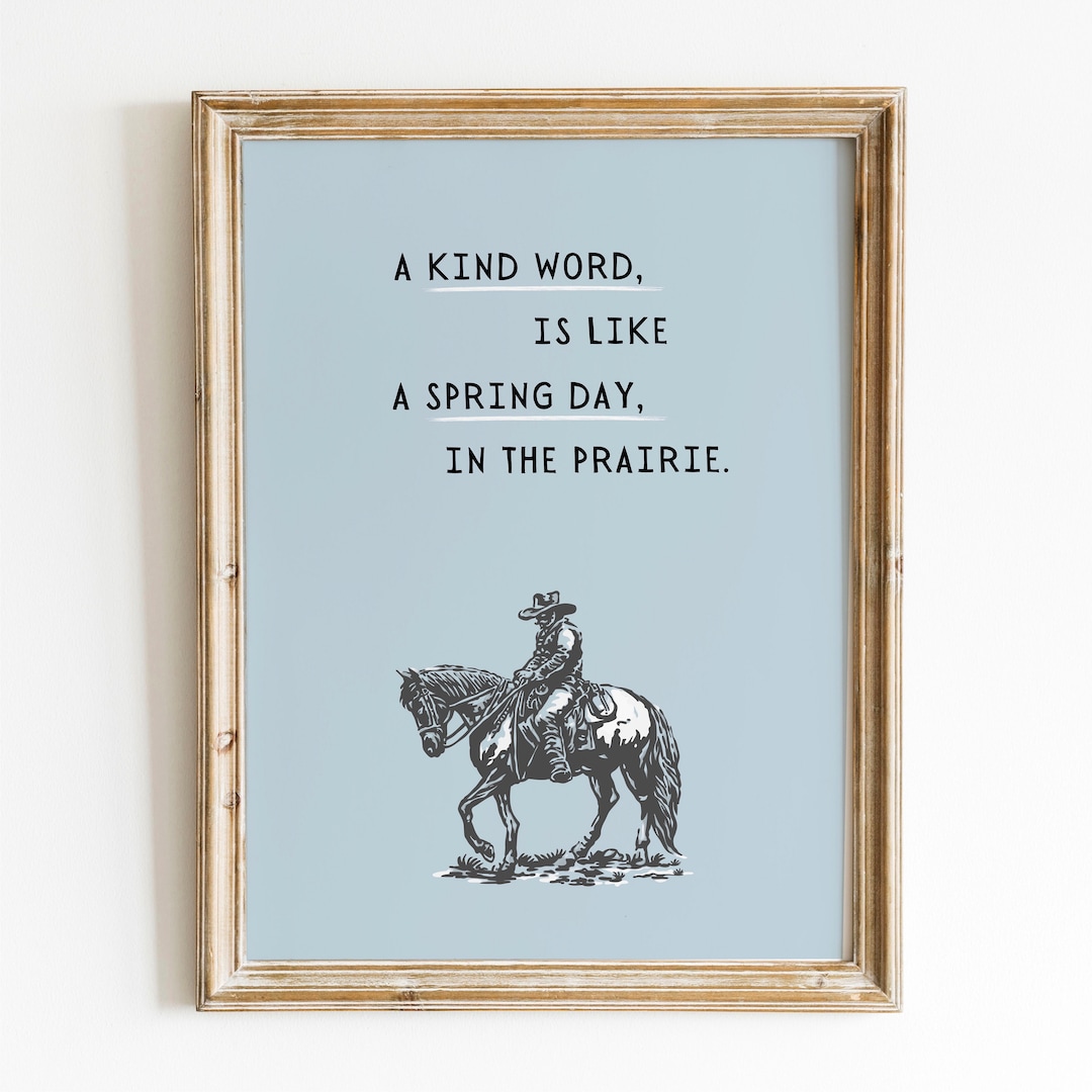 Cowboys Zitat Druck Minimalist Western Wallart Reiten Poster Vintage