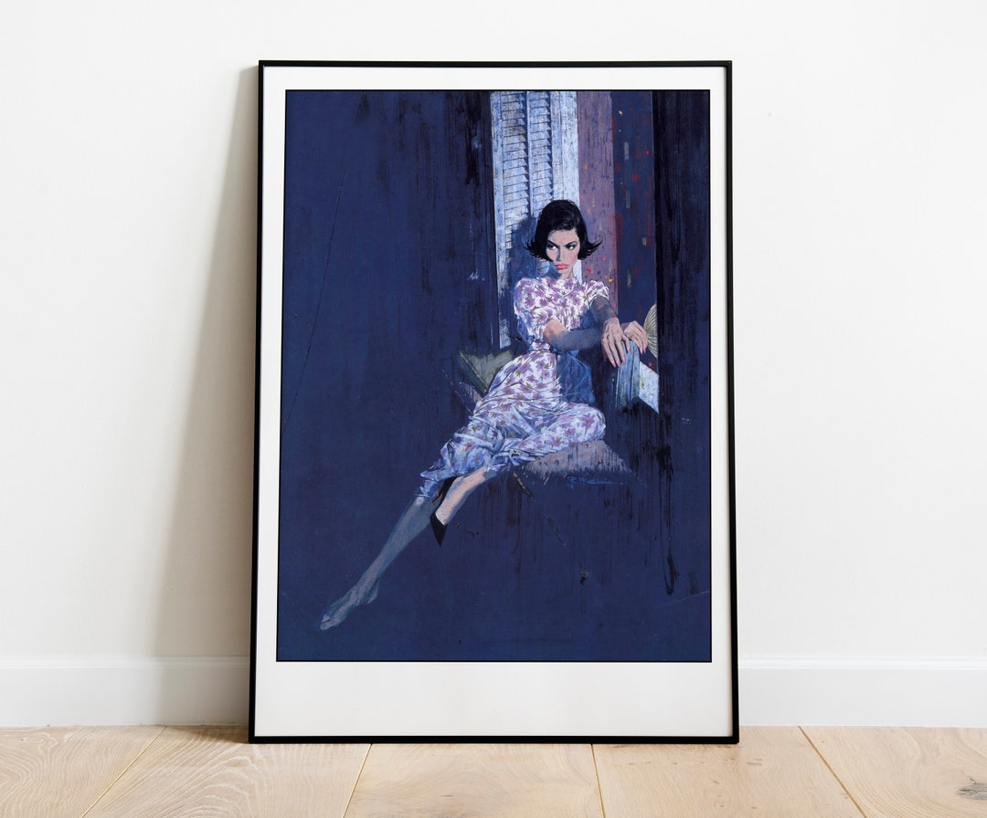 Vintage Pulp Art Print, Vintage Pulp Paperback Cover Repro, Robert Mcginnis Art, Vintage Poster