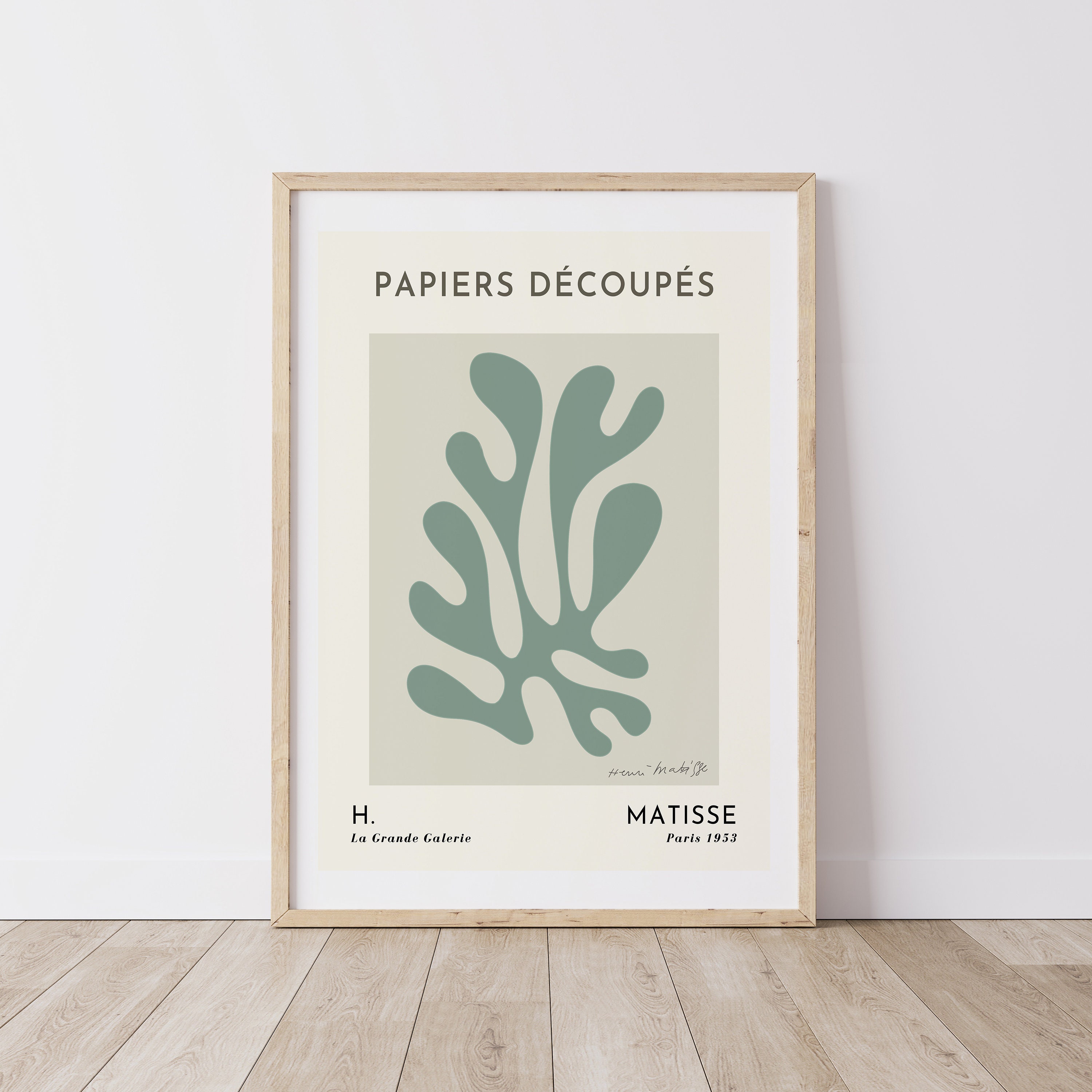 Matisse Paper Cut Outs, Abstract Wall Art, Vintage Exhibition Poster, Sage  Green, Minimalist Print, Boho Wall Decor, Digital Download, -  Canada