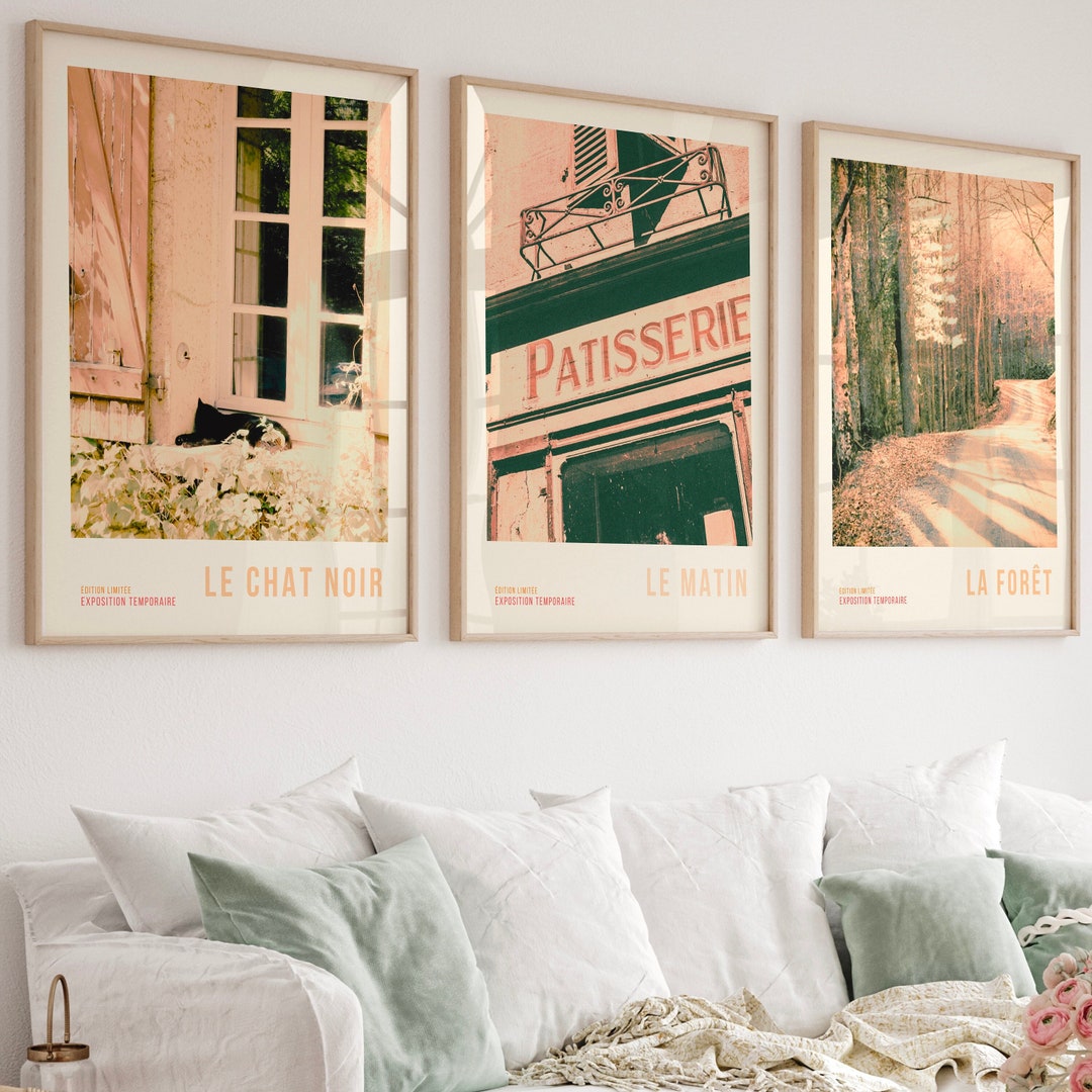 Retro Vintage Wall Art Set of 9 Prints, Trendy Aesthetic Print ...
