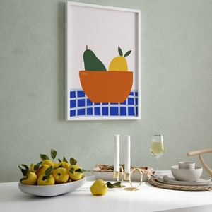 Colorful Fruit Wall Print, Digital Download Print, Wall Decor, Large Printable Art, Downloadable Prints image 3