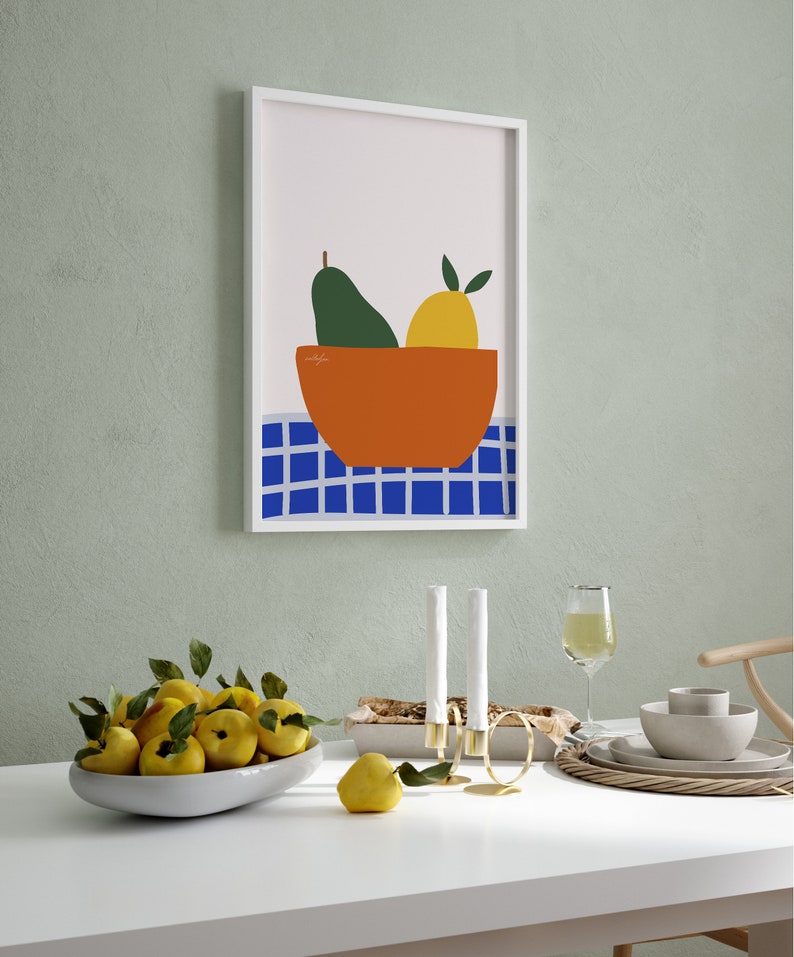 Colorful Fruit Wall Print, Digital Download Print, Wall Decor, Large Printable Art, Downloadable Prints image 3