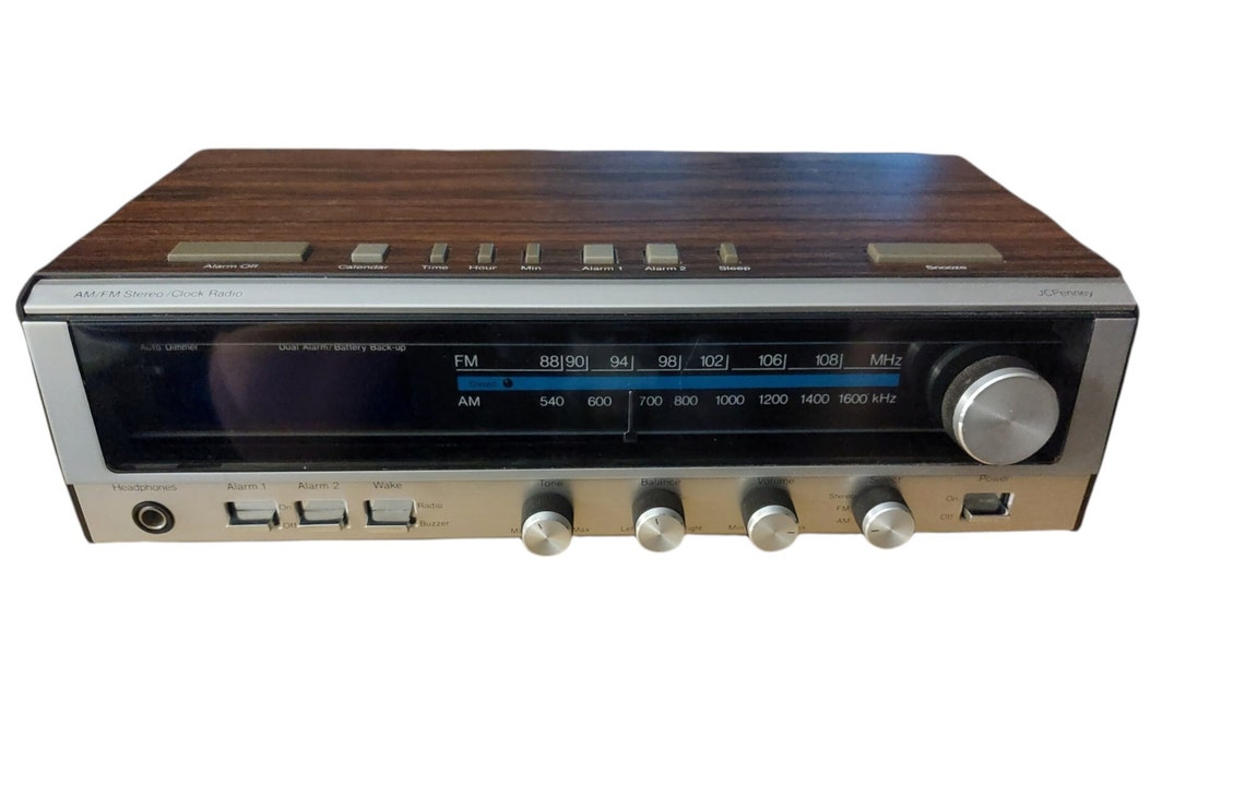 Vintage Jcpenney Dual Alarm Clock AMFM Radio Model 6803820B Etsy