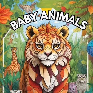 Baby Zoo Animals Coloring Book - Digital Download