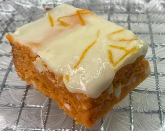 Blondies creamsicle à l'orange. Pack de barres maison | Pack de barres maison | Pâques, été, cadeau de remerciement Cadeau, fête des mères