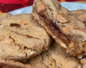 Galletas de mantequilla de cacahuete y mermelada./ Pack de galletas caseras / Para verano, primavera y Pascua