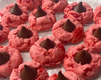 Cherry Kisses-koekjes. Huisgemaakt koekjespakket | Pakket zelfgemaakte koekjes |Voor herfst, Halloween, herfst, feesten en feesten