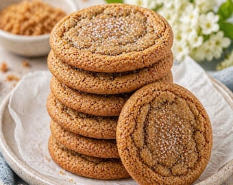 Brauner Zucker Kekse | Weiche und zähe Kekse im Bakery-Stil mit knusprigen zuckersüßen Oberteilen