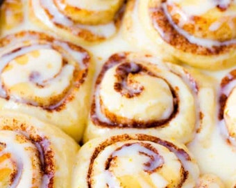 Orange Homemade Cinnamon Sweet rolls.  | Homemade Roll Pack|For Summer, Spring, Independence Day, Celebration and Parties