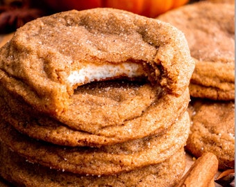 Pumpkin Cheesecake Cookies | Soft Pumpkin Cookies with Creamy Cheesecake Filling