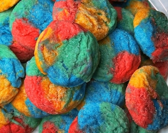 24 Rainbow Sugar Cookies.| Homemade cookies Pack For Fall, Halloween, Autumn, Celebration and Parties