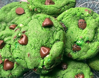 Homemade Chocolate Chip Mint Cookies | Gift for Summer. For Summer, Spring and Easter