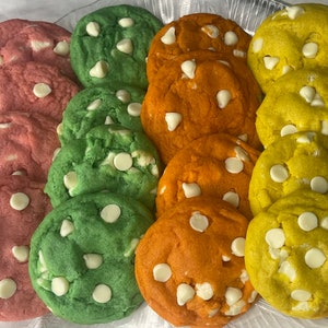 Fresh & Fruity Variety Pack 4 Geschmacksrichtungen. Hausgemachte Kekspackung | Hausgemachte Kekse Packung | Ostern,Sommer,Danke Geschenk,Muttertag