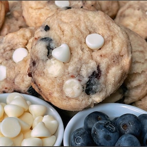 White Chocolate Blueberry Cream Cheese CookiesFor Fall, Halloween, Autumn, Celebration and Parties