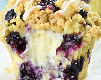 Blueberry Cream Cheese Muffins.  Homemade muffin Pack | For Fall, Halloween, Autumn, Celebration and Parties