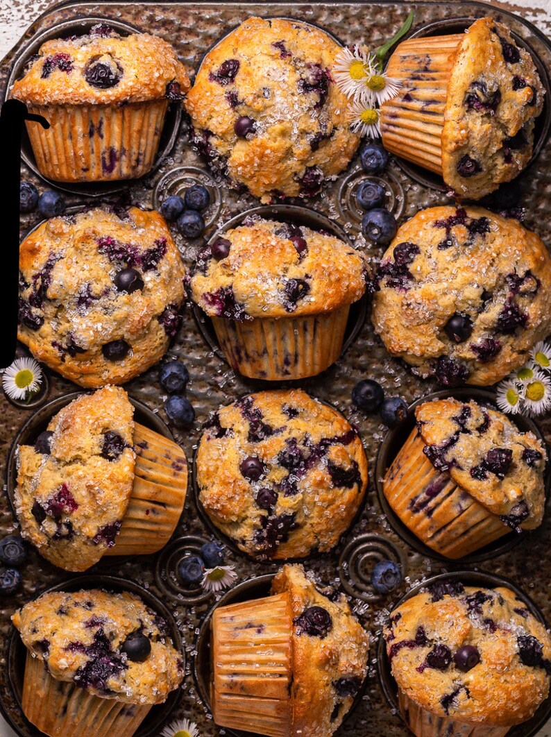 Blueberry Banana Muffins. Homemade Muffin Pack for Fall, Halloween