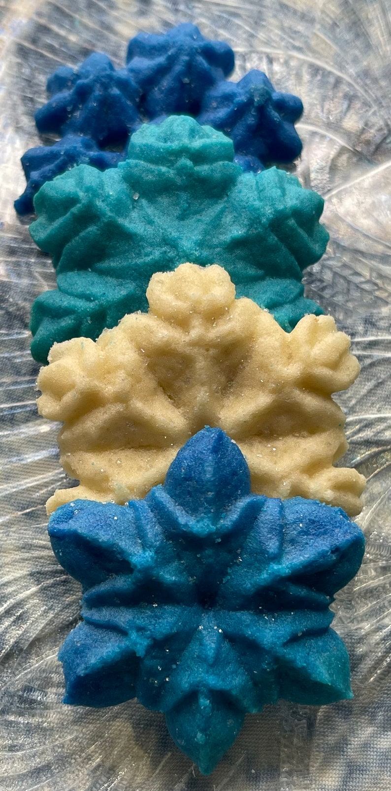 Winter Snowflakes Butter Spritz Cookies Delicious and Fresh Homemade
