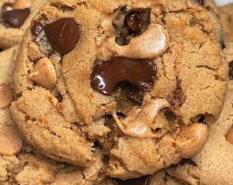 40 Peanut Butter Chocolate Chip Cookies| Homemade Cookie Pack|For Fall, Halloween, Autumn, Celebration and Parties