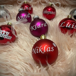 Personalized Christmas balls, real glass, Christmas tree balls, Christmas tree balls, glass balls, Christmas gift, lettering print