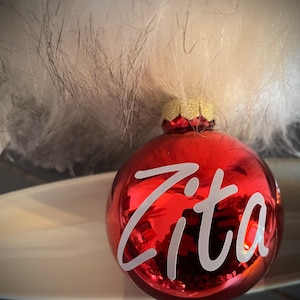 Personalized Christmas balls, real glass, Christmas tree balls, Christmas tree balls, glass balls, Christmas gift, lettering print