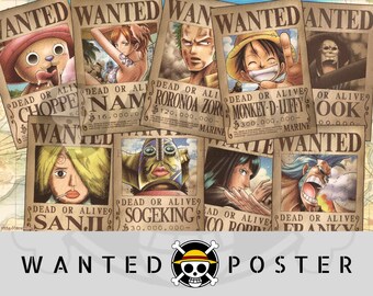 One Piece Wanted Poster Etsy One Piece Wanted Poster Etsy
