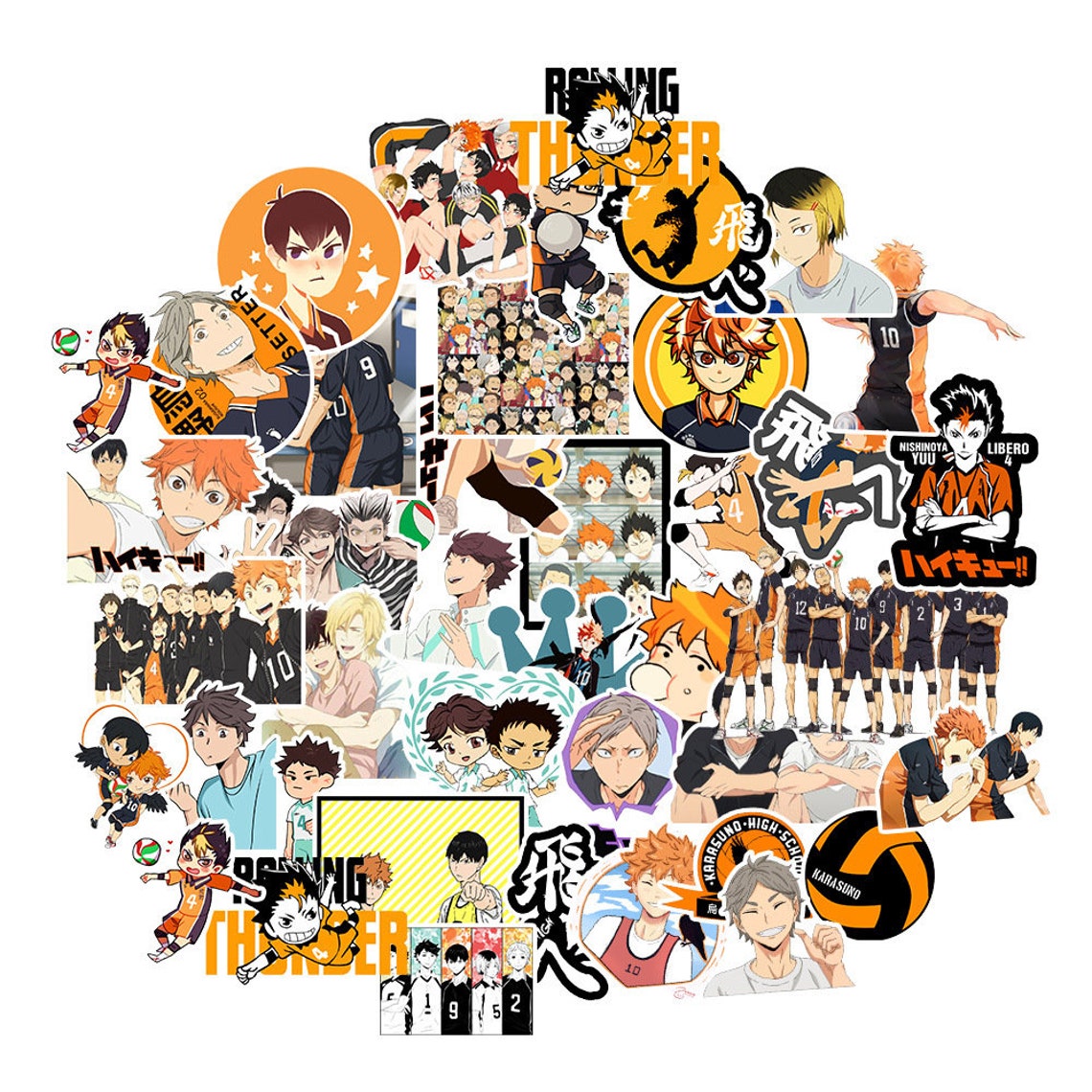 Haikyu Sticker Pack Haikyuu Anime Random Vinyl Waterproof Etsy